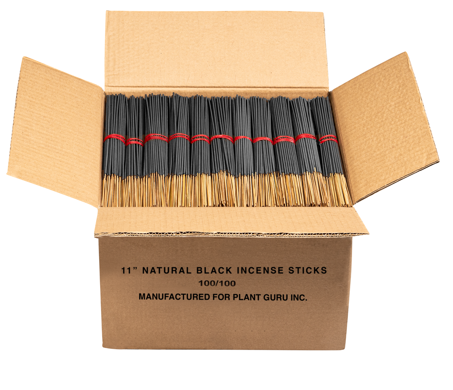 11 inch Unscented Charcoal Incense Sticks (Black)