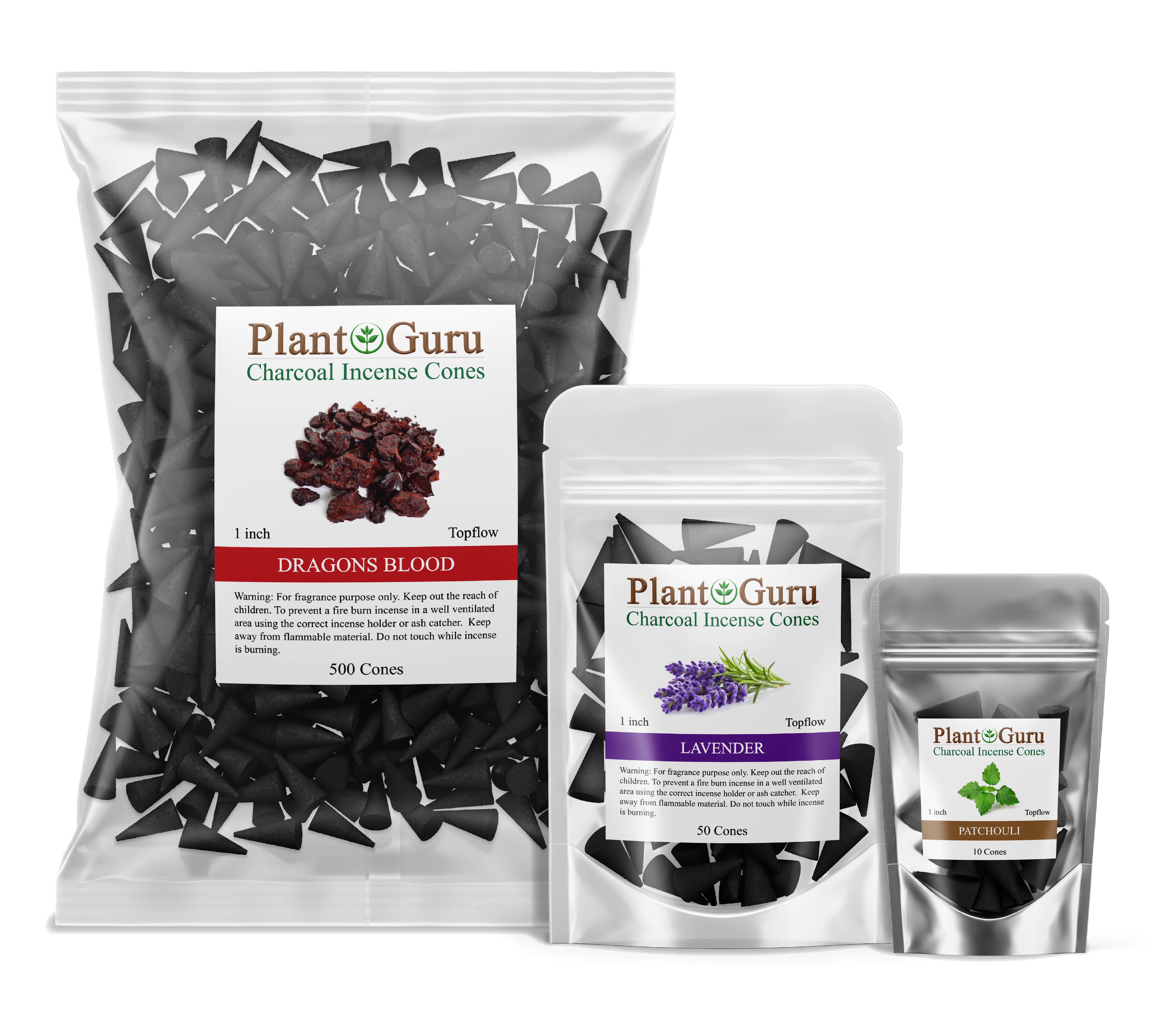 1 inch Scented Charcoal Incense Cones Topflow