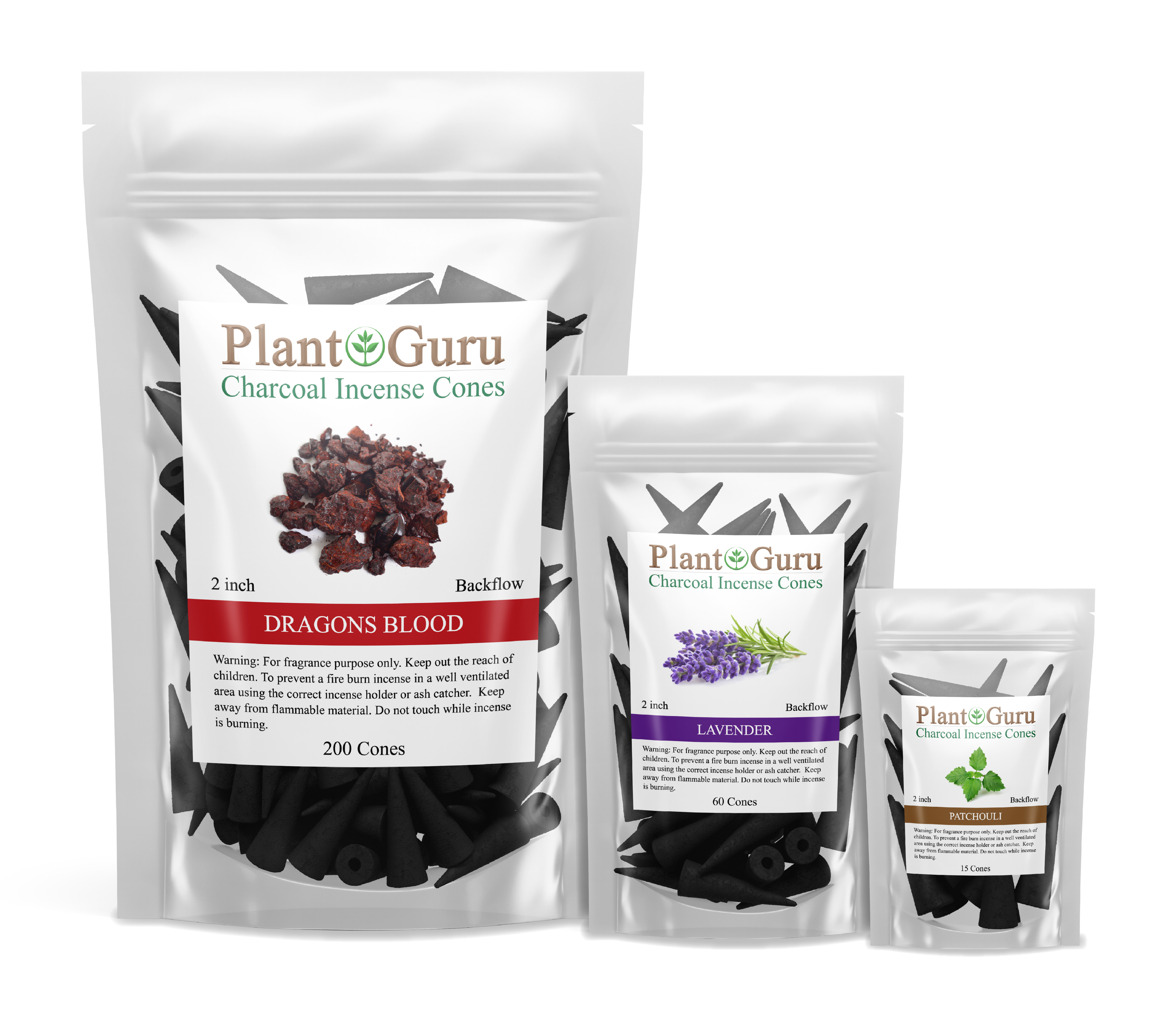 2 inch Scented Charcoal Incense Cones Backflow 