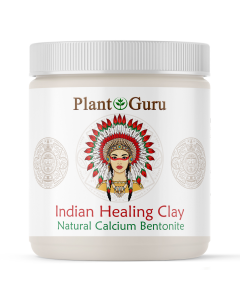 Indian Healing Clay 1 lb. - 100% Natural Calcium Bentonite Clay Powder - Deep Pore Cleansing Facial And Body Mask - Detox Clay for Face, Hair, Acne, and Bath.