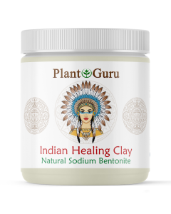 Indian Healing Clay 1 lb. - 100% Natural Sodium Bentonite Clay Powder - Deep Pore Cleansing Facial And Body Mask - Detox Clay for Face, Hair, Acne, and Bath.