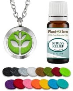 Essential Oil Diffuser Necklace Set With Stress Relief 10 ml