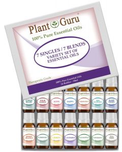 Essential Oil Variety Set 7 Blends & 7 Singles - 10 ml