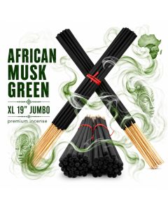African Musk Green Jumbo Incense Sticks 19 Inches