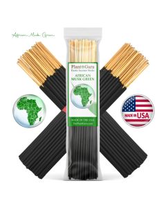 African Musk Green Incense Sticks 7"