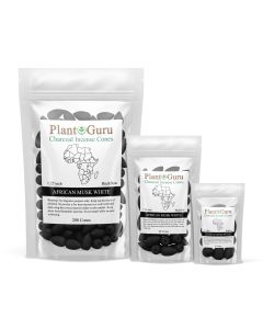 African Musk White 1.25" Charcoal Incense Cones Backflow