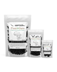 African Musk White 2" Charcoal Incense Cones Backflow