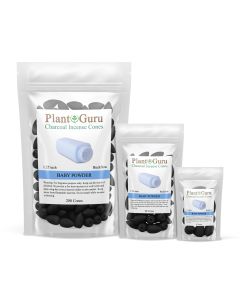Baby Powder 1.25" Charcoal Incense Cones Backflow