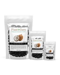 Black Coconut 1.25" Charcoal Incense Cones Backflow