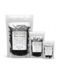 Black Coconut Charcoal Incense Cones Backflow 2"