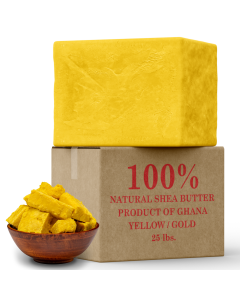 Raw African Shea Butter Bulk Wholesale 100% Pure Natural Unrefined YELLOW (BAG)