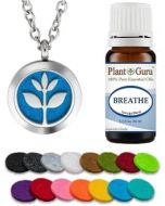 Essential Oil Diffuser Necklace Set With Breathe 10 ml