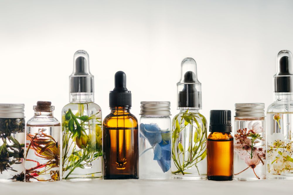 essential oil bottles